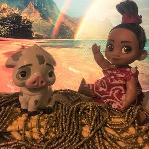 Disney Moana Baby Doll and her Pal Pua Pig -Super Cute